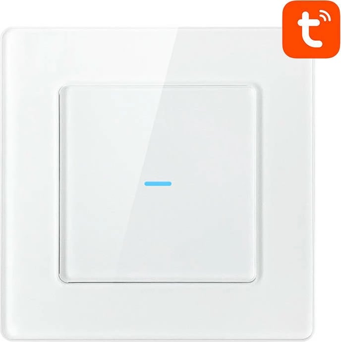 Switch i mençur Avatto N-TS10-W1, WiFi, 1 buton, TUYA, i bardhë