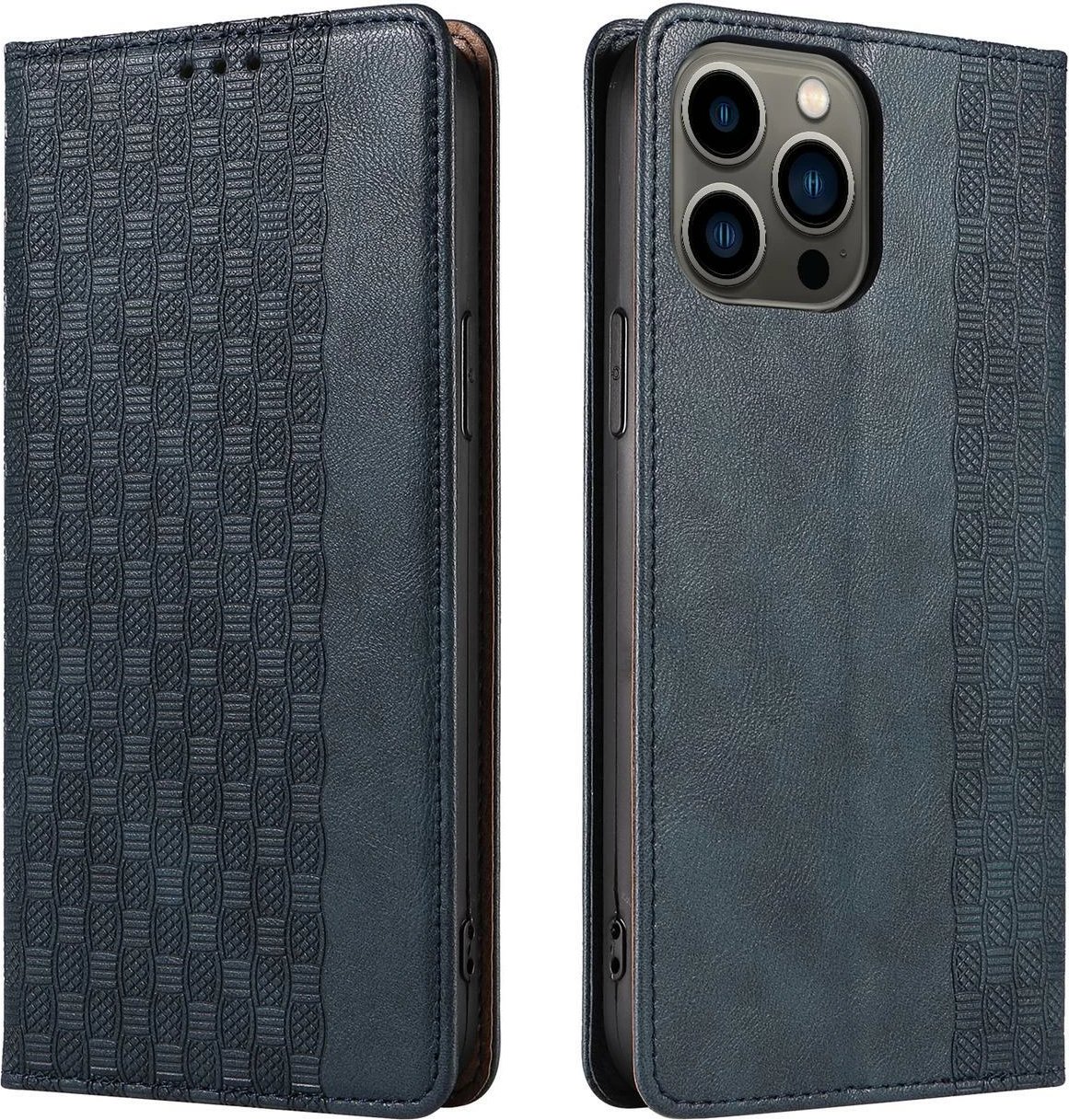 Mbështjellës Hurtel Magnet Strap Case për iPhone 12 Pro Max, me portofol dhe lanyard, Kaltër