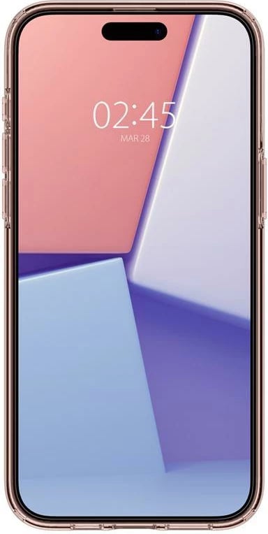 Mbështjellës Spigen Crystal Flex për iPhone 15 Pro Max, Rozë/Transparent
