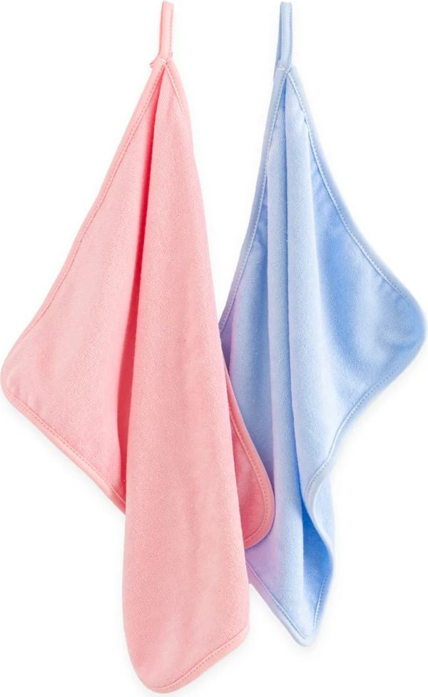 peshqir bebe terry, NEW BABY, 40x30 cm, 100% pambuk, 2 shtresa, me lak varëse, rozë