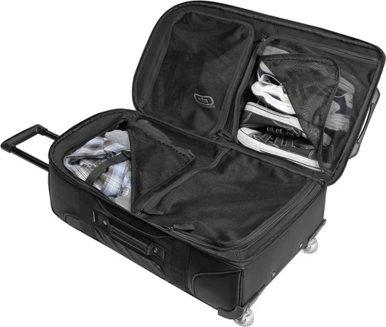 Çantë udhëtimi me rrota, OGIO, Terminal Black Pindot 108226_317, 95L, dorezë teleskopike, e zezë/karbon/gri