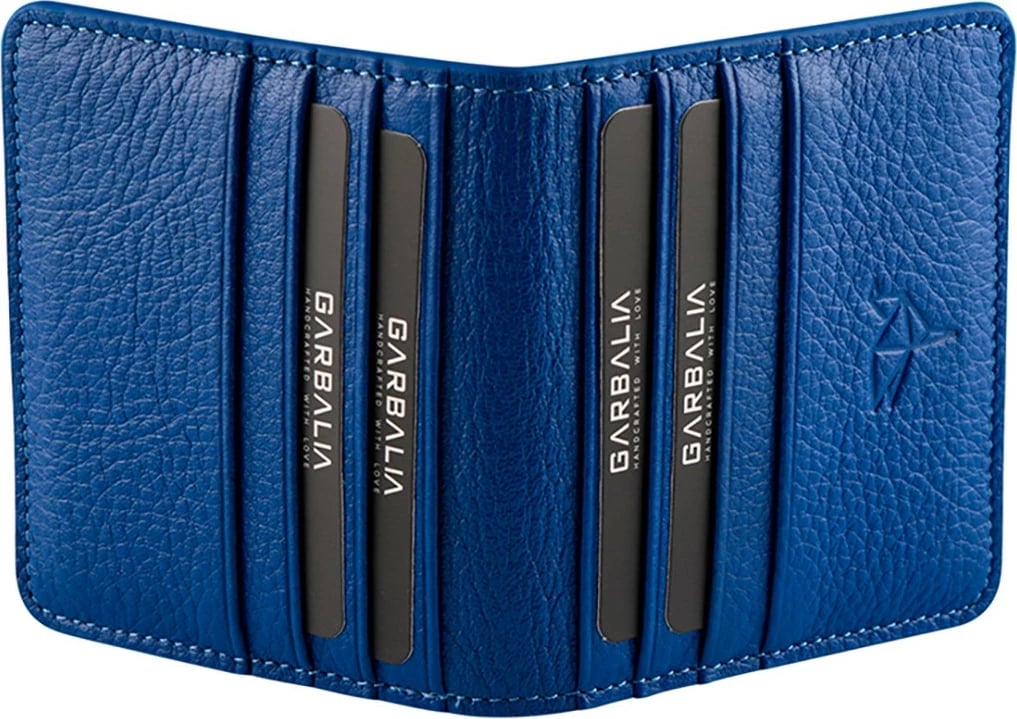 Portofol për burra, lëkurë natyrale, ngjyrë Sax Blue, Zoozie Bags, Argenta