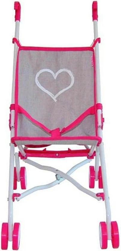 Karrocë lodër për kukulla Milly Mally Julia Prestige Pink, gri/rozë
