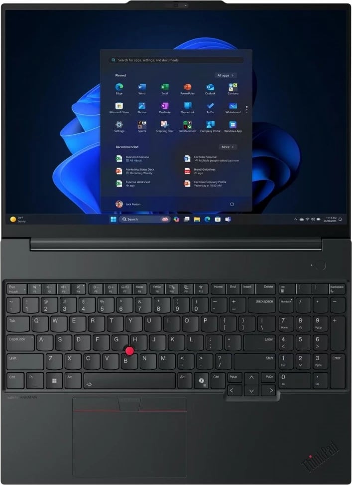 Laptop Lenovo ThinkPad E16 Gen 3 21SR0070PB, 16", Intel Core Ultra 5 225U, 16 GB RAM, 512 GB SSD, Windows 11 Pro, Zi