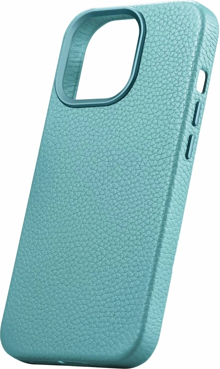 Mbështjellës iCarer Litchi Premium për iPhone 14 Pro, lëkurë natyrale, MagSafe, Jeshil