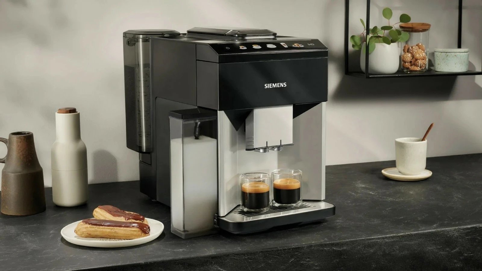 Makine ekspresi Siemens TQ513R01, automatike, 1.9L, 270g, e zezë