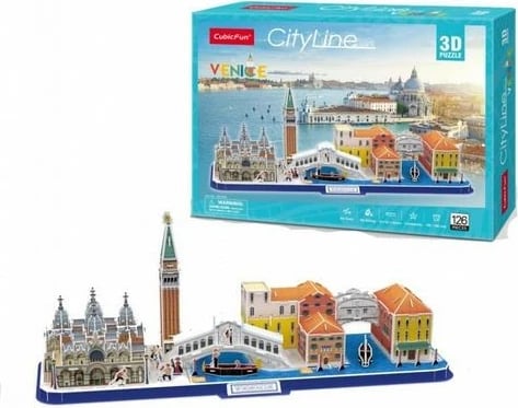 Puzzle 3D Cubic Fun City Line Venice, 126 pjesë