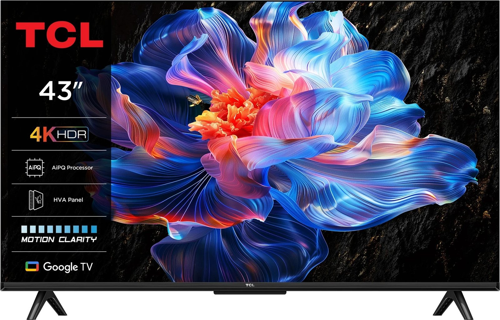 Televizor TCL 43P69K, 43", 4K Ultra HD, Smart TV, Google TV, Zi