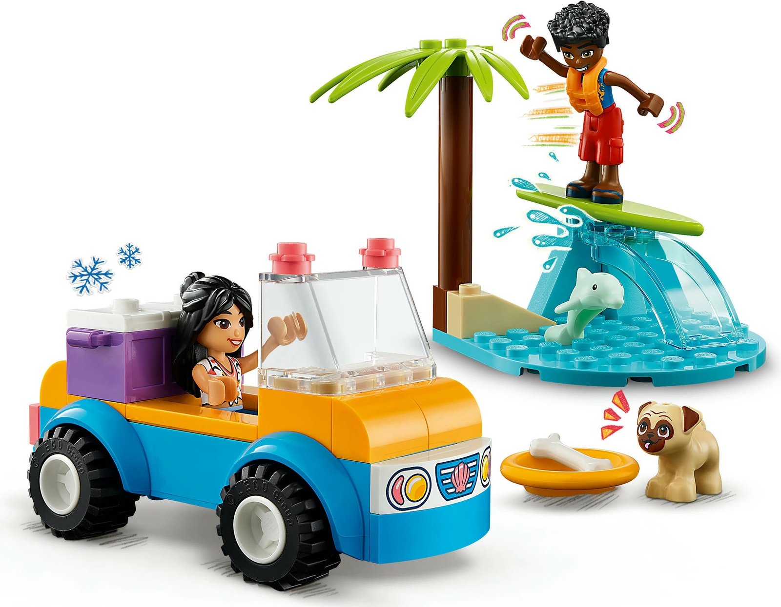 Set ndërtimi LEGO Friends Beach Buggy Fun, 61 pjesë, shumëngjyrësh