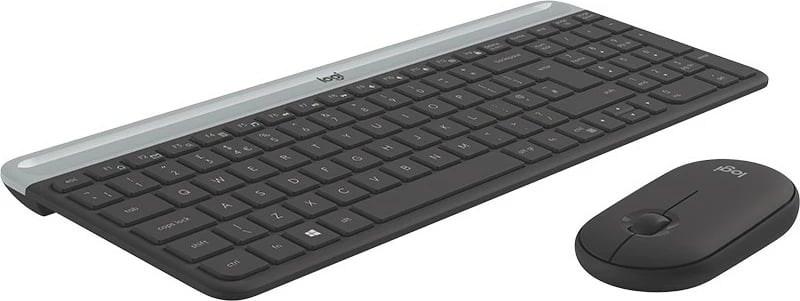 Komplet wireless Logitech MK470, QWERTY, Maus përfshirë, Graphite