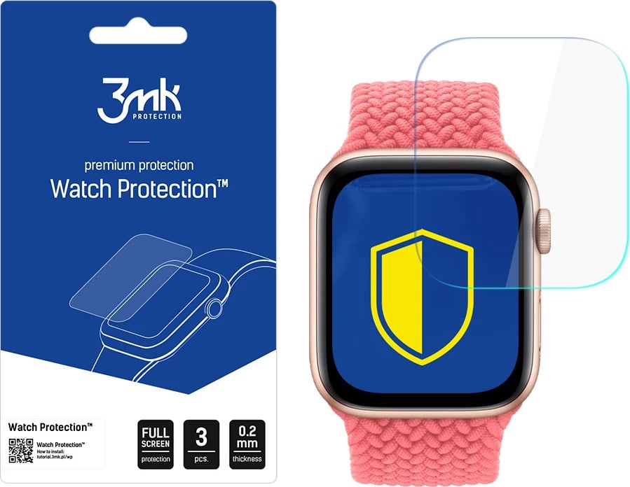 Film mbrojtës për Apple Watch SE 40mm, 3mk Protection Watch ARC+, set 3 copë