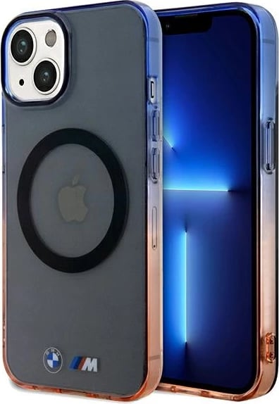 Mbështjellës BMW Gradient Bumper MagSafe për iPhone 15 Plus / 14 Plus, Gri
