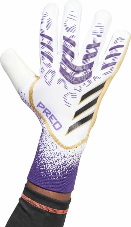 Doreza portieri adidas për meshkuj, të bardha/vjollcë