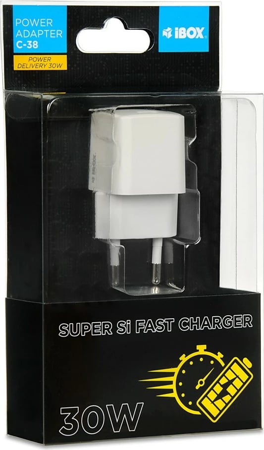 Karikues muri iBOX C-38, 30W, USB-C, i bardhë