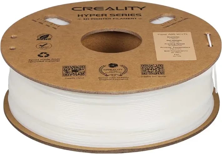 Filament ABS Creality Hyper, 1.75 mm, 1 kg, Bardhë