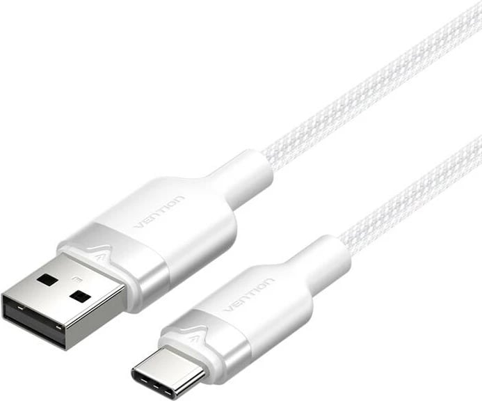 Kabllo USB 2.0 A në USB-C Vention CTNWH, 2m, Bardhë