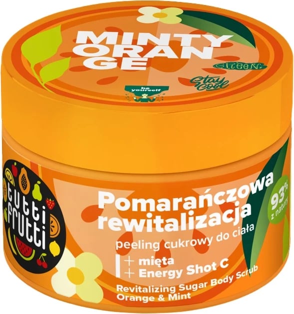 Scrub trupor për femra Farmona Tutti Frutti Orange and Mint + Energy Shot C, 300g