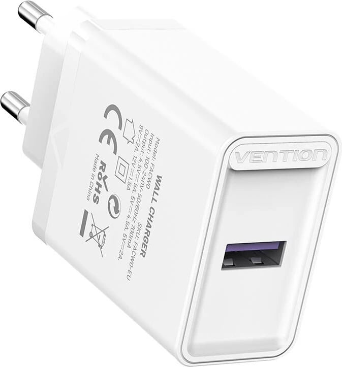 Karikues USB Vention FACW0-EU, 22.5W, i bardhë