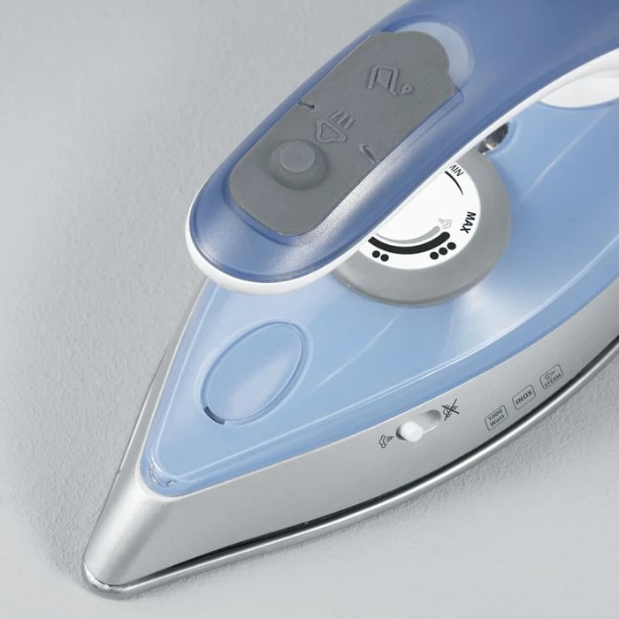 Hekur SEVERIN BA3234, Dry & Steam, 1000 W, pllaka inoks, Blu/Argjend