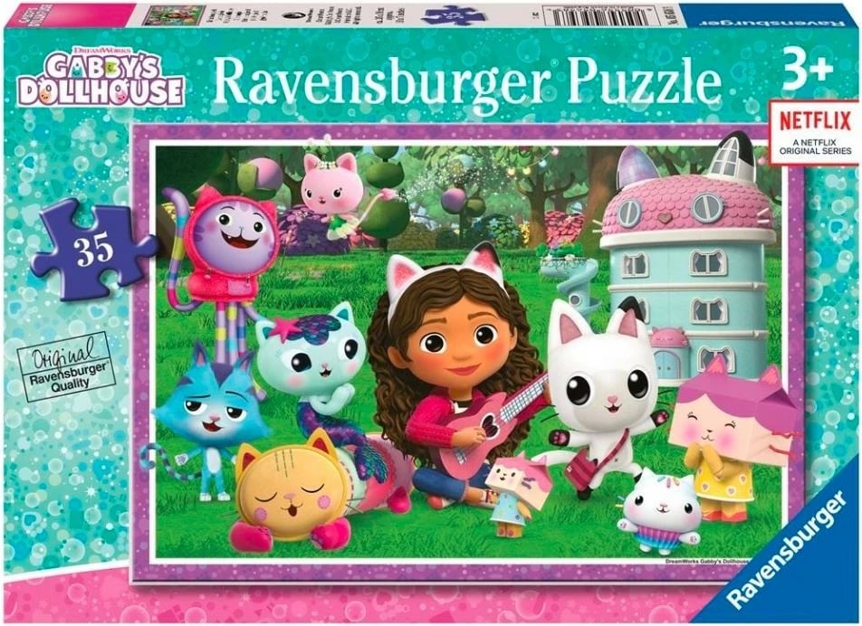 Puzzle për fëmijë Ravensburger Gabby's Dollhouse 35 pjesë
