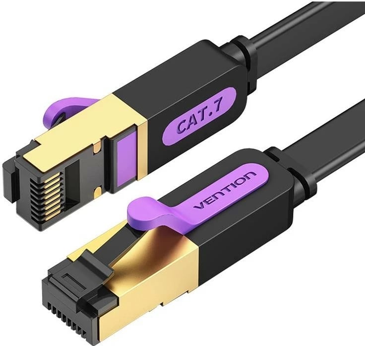 Kabëll patchcord Vention RJ-45/RJ-45, Cat.7, 5m, i zi