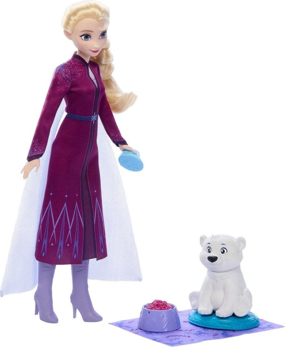Kukull Elsa Disney Frozen me ari polar, Mattel JFG16, me aksesorë
