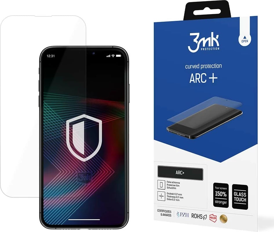 Mbrojtëse ekrani 3mk ARC+ për iPhone 14 Pro / iPhone 14, Transparent
