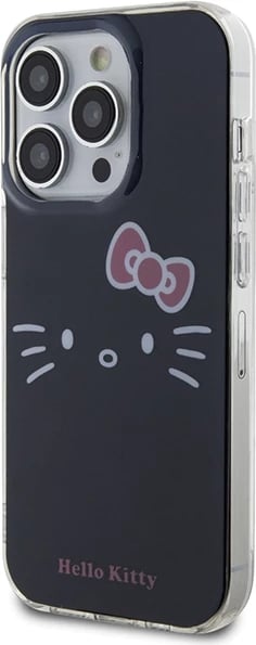 Mbështjellës Hello Kitty IML Kitty Face për iPhone 13 Pro Max, i zi