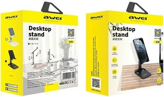 Mbajtëse tavoline për tablet dhe celular AWEI X11, e zezë