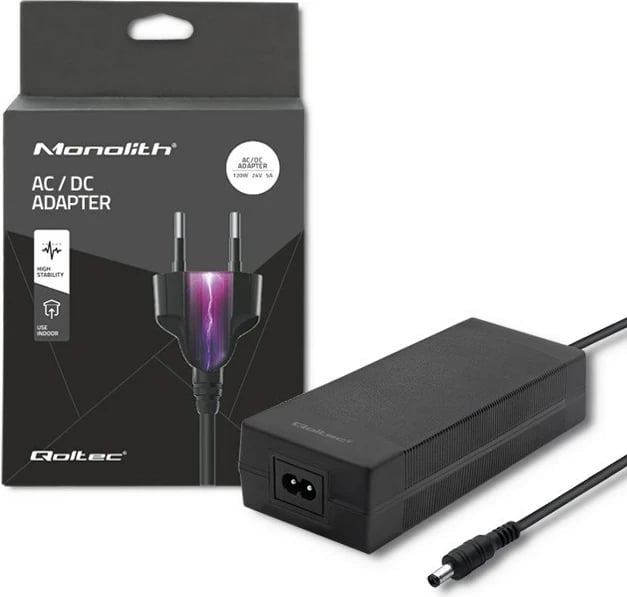 Furnizues energjie Qoltec 120W, 24V, 5A, i zi