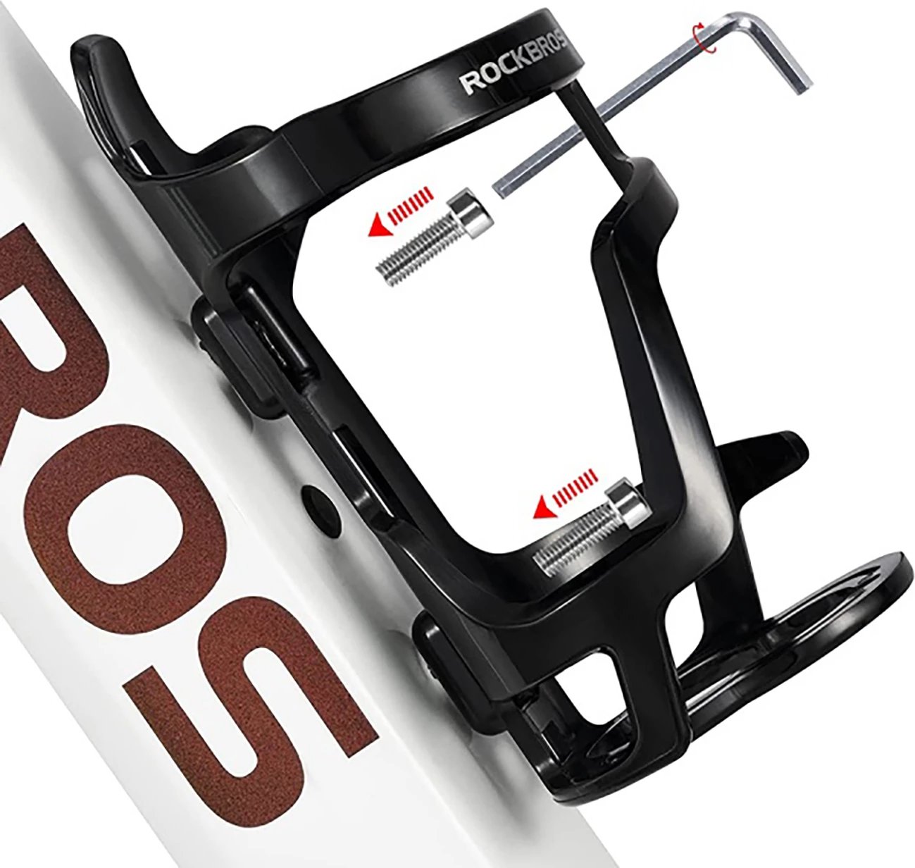 Mbajtëse shishe për biçikletë Rockbros 31210012001, polikarbonat, e zezë