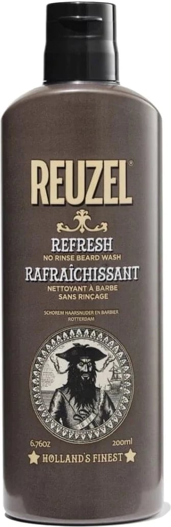 Shampon për mjekër pa shpëlarje Reuzel Refresh për burra, 200ml
