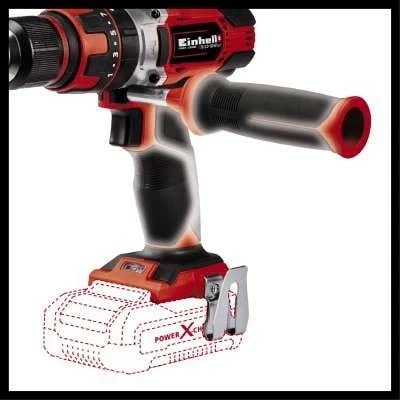 Trapano Einhell TE-CD 18/48 Li-i-Solo, 18V, pa çelës, 2 shpejtësi, i zi/kuq