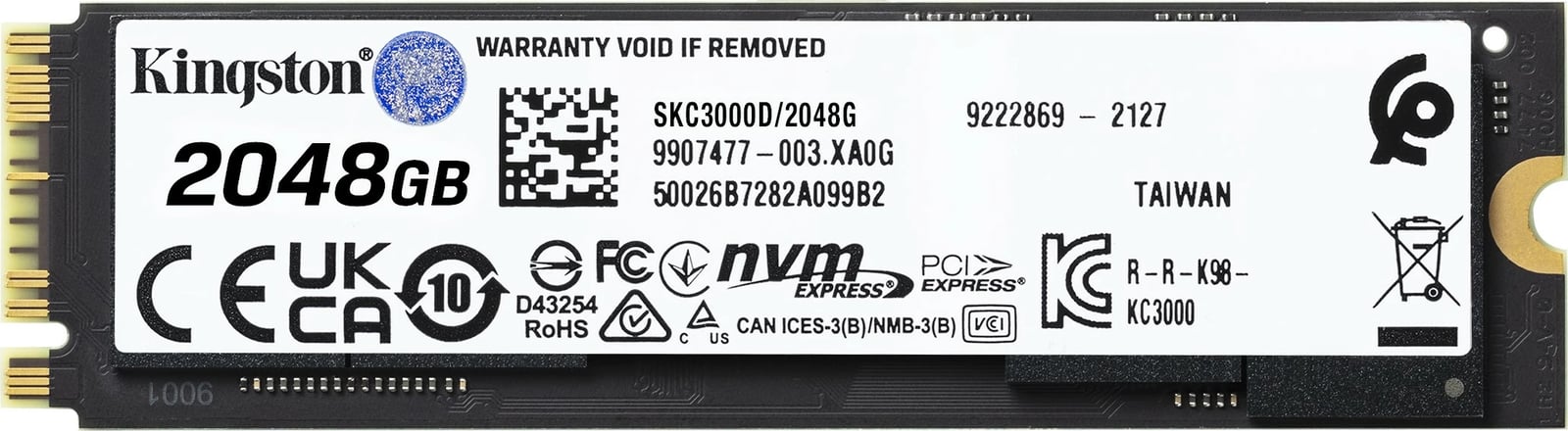 SSD Kingston KC3000, 2.05 TB, M.2, 7000 MB/s