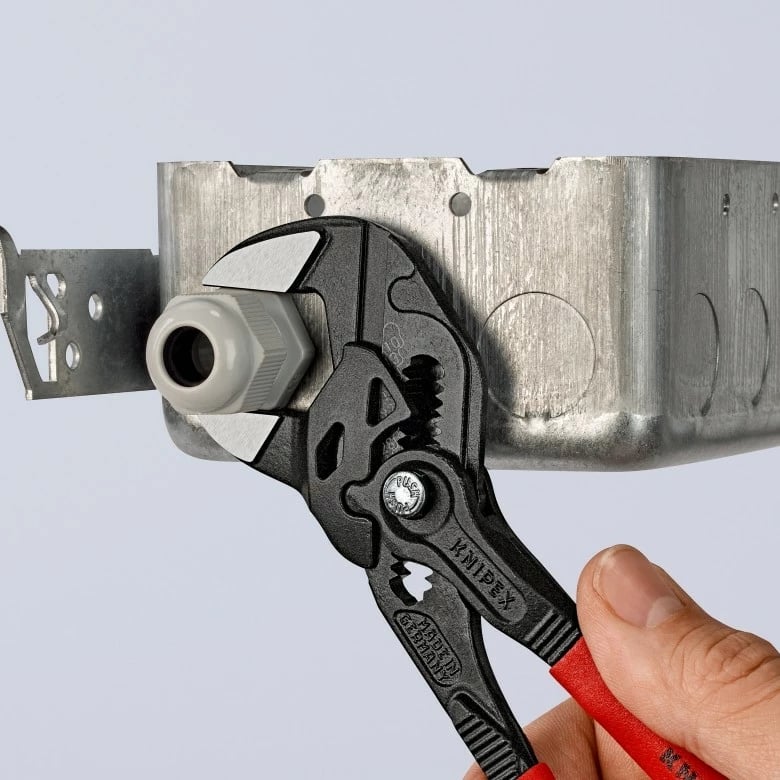 Pinca shumëfunksionale Knipex 86 01 180, plastikë, 180mm, e kuqe