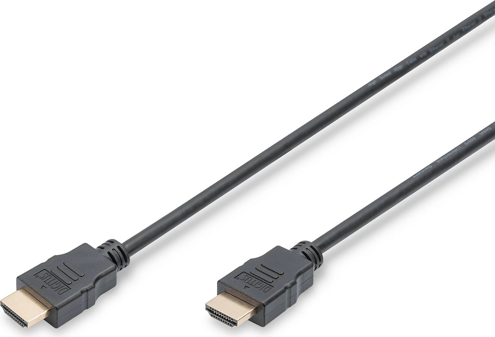 Kabëll HDMI Digitus High Speed me Ethernet, 2 m, HDMI Type A (Standard), 1920 x 1080 pixels, 3D, Zi