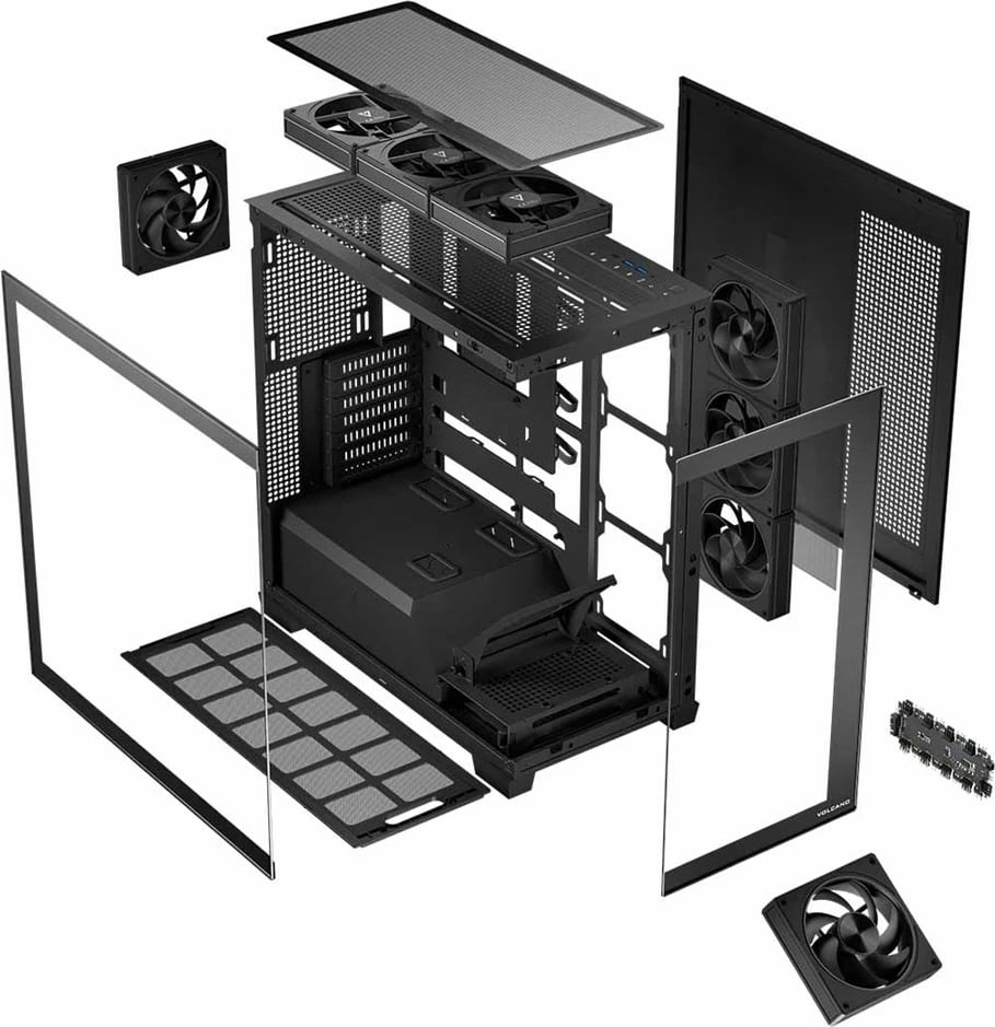 Kasë MODECOM Volcano Stellar ARGB MIDI, e zezë