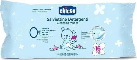 Letra të lagura pastruese Chicco unisex 16 copë