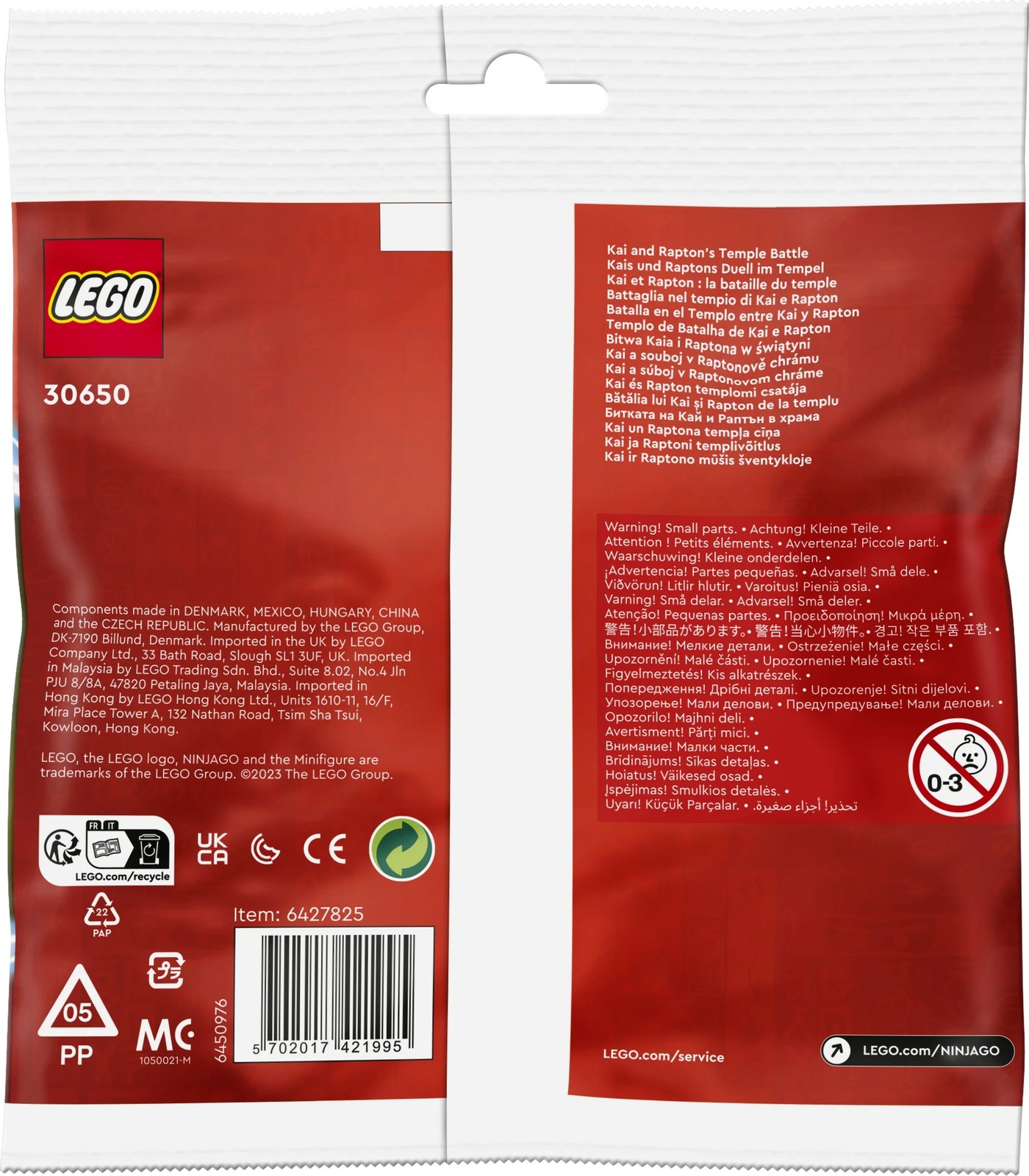 Set ndërtimi LEGO Ninjago 30650, Kai dhe Rapton, shumëngjyrësh