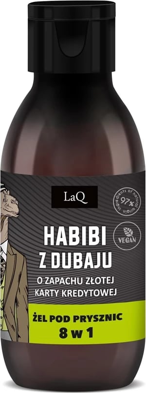 Xhel dushi për meshkuj LaQ Mini 8-in-1 Habibi Shower Gel Dubai, 100ml