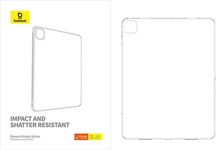Mbështjellës Baseus Simple për iPad Air 4/Air 5 10.9"/iPad Pro 11", transparent