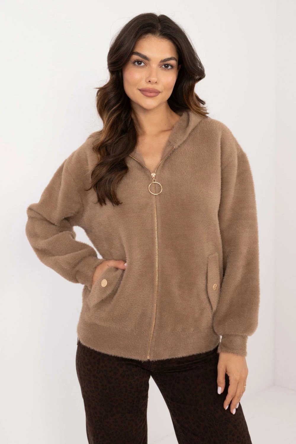 Jakne për femra MBM 203676, kafe