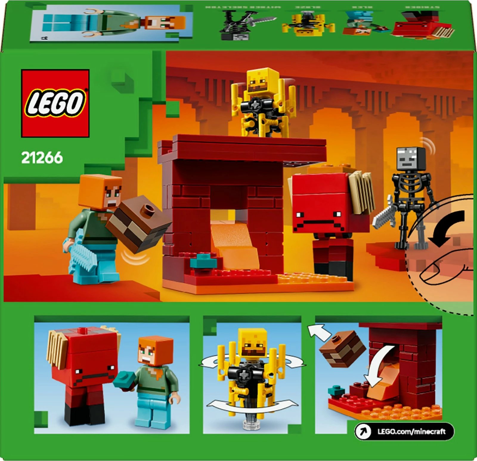 Set ndërtimi LEGO Minecraft 21266, 99 pjesë, shumëngjyrësh