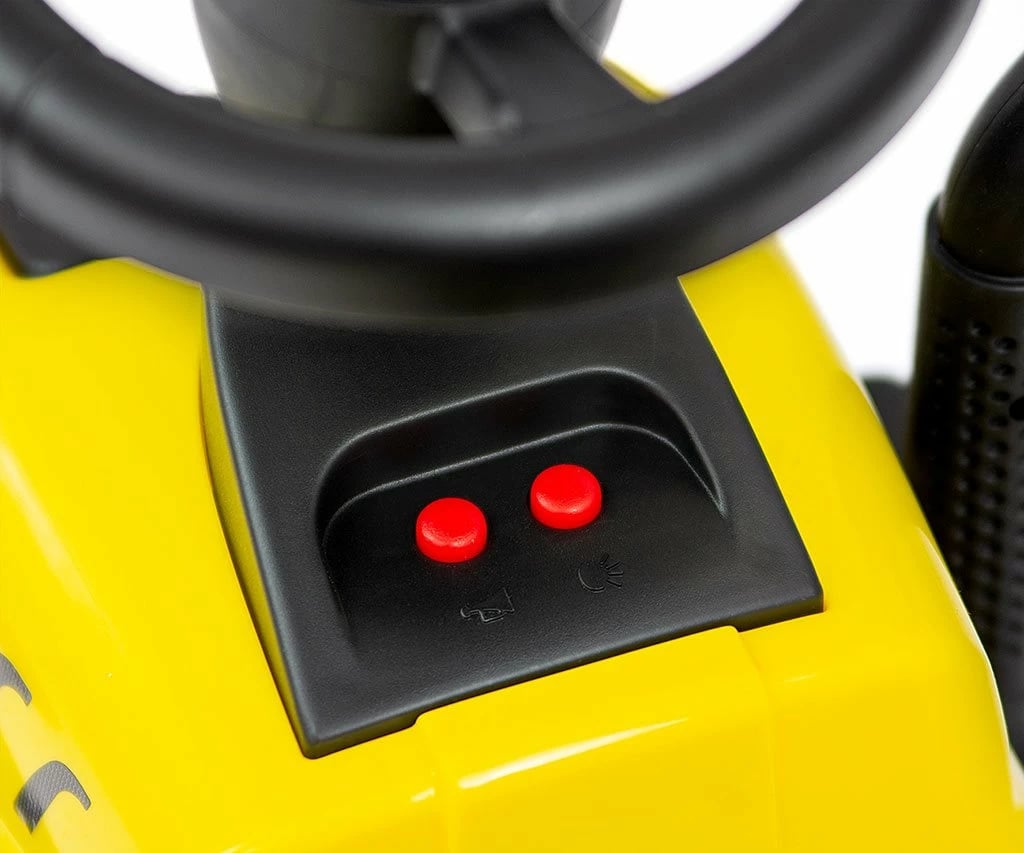 traktor ride-on, Milly Mally, New Holland T7, me rimorkio, timon interaktiv me borinë, zëra e drita, 12-36 muaj, e verdhë