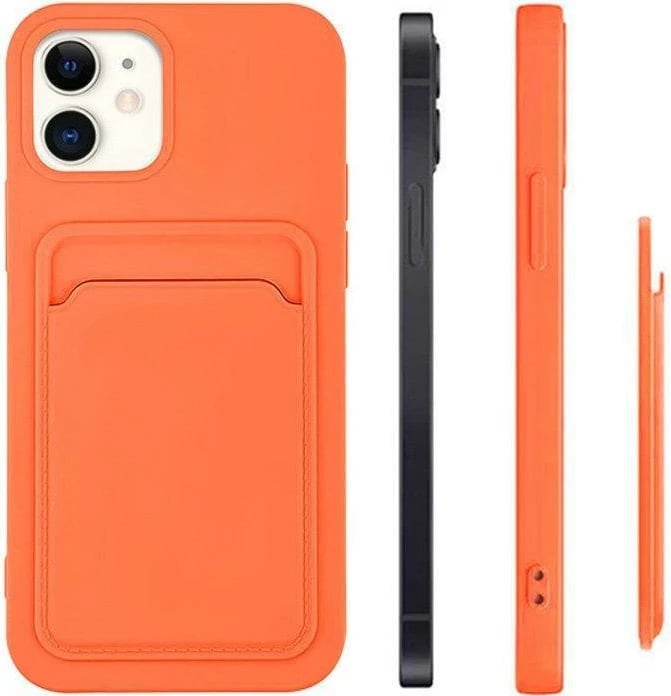 Mbështjellës Hurtel për Samsung Galaxy S22+, silikon me xhep për kartela, i zi