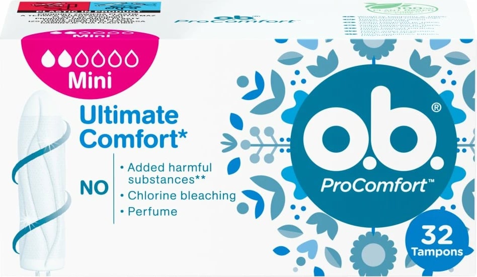 Tampona për femra O.B. ProComfort Mini, 32 copë