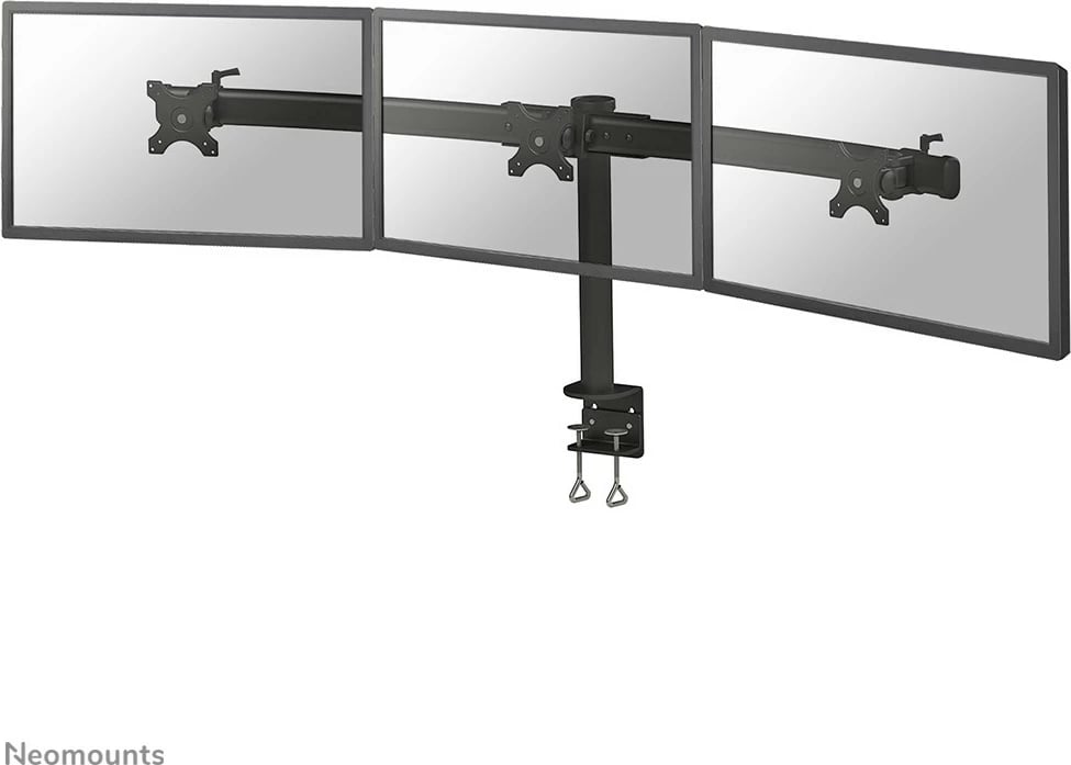 Krah monitori Newstar Neomounts FPMA-D700D3, për 3 monitorë, rregullim lartësie, clamp, e zezë