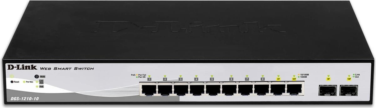 Switch D-Link DGS-1210-10, Managed, L2, Gigabit Ethernet, 1U