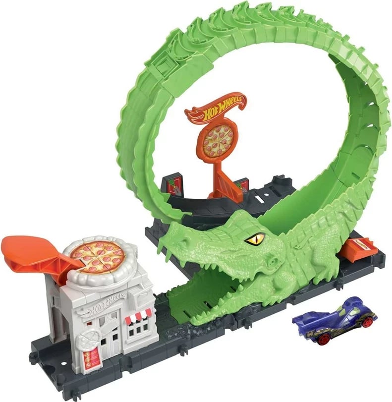 Set lojërash Hot Wheels City Gator Loop Attack, MATTEL, shumëngjyrësh