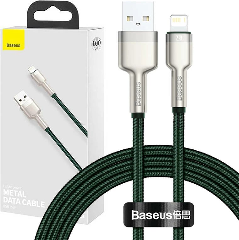 Kabllo USB në Lightning Baseus CALJK-A06, 1m, e gjelbër
